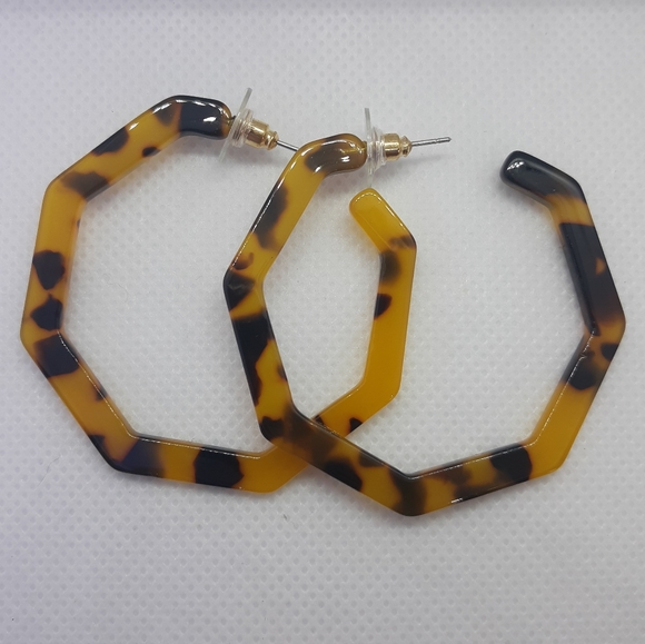 Jewelry - Acrylic Hexagonal Earrings